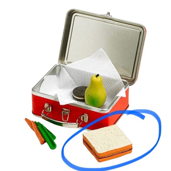 American Girl Doll Molly School Lunch Box PEANUT BUTTER SANDWICH Food Accessory - Picture 4 of 6